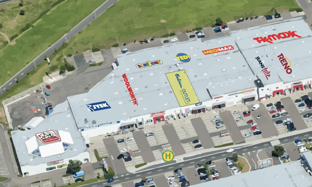 Lageplan Bahlsen Outlet Sachsenpark Leipzig